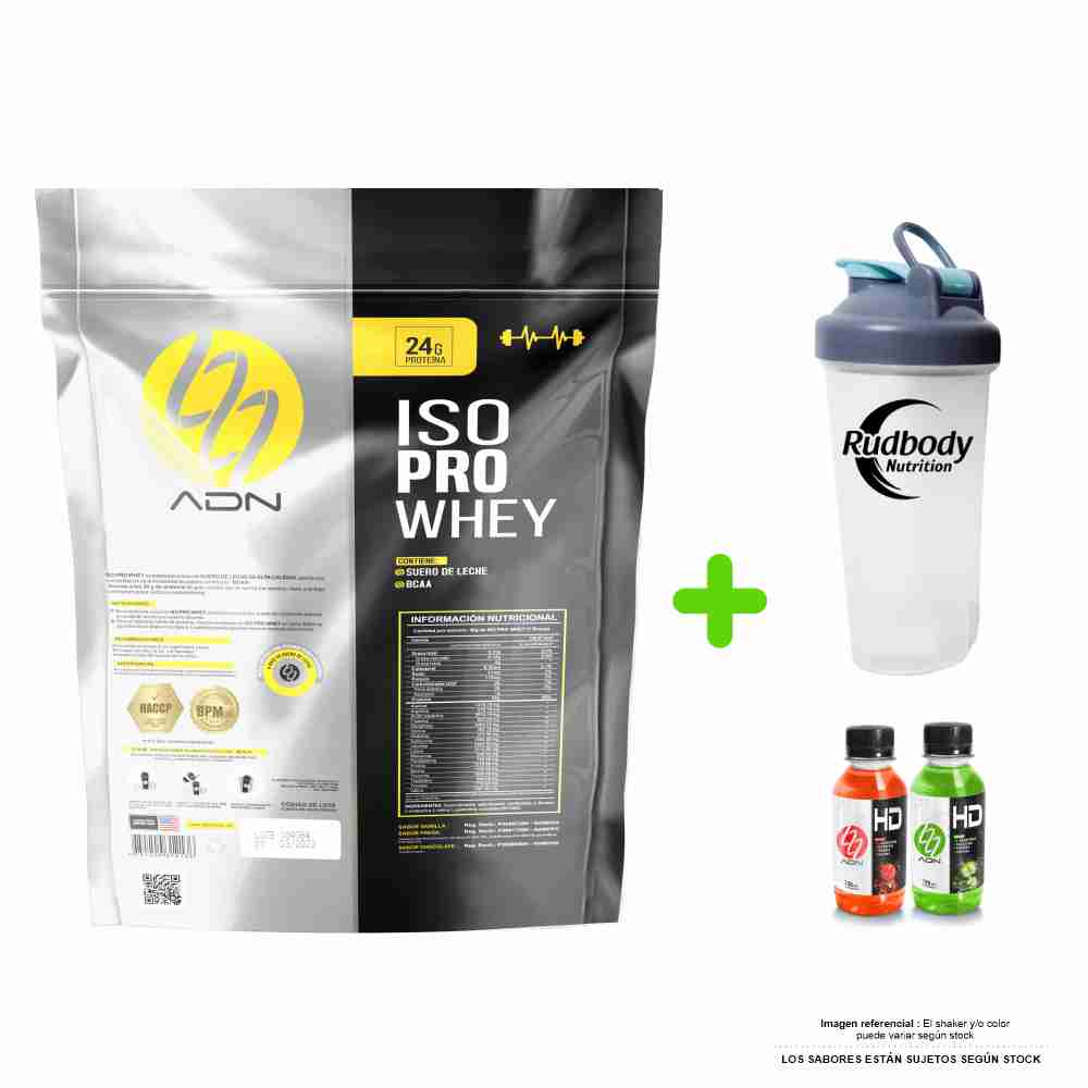 Proteína ADN Nutrition Iso Pro Whey 5000gr Vainilla + Shaker