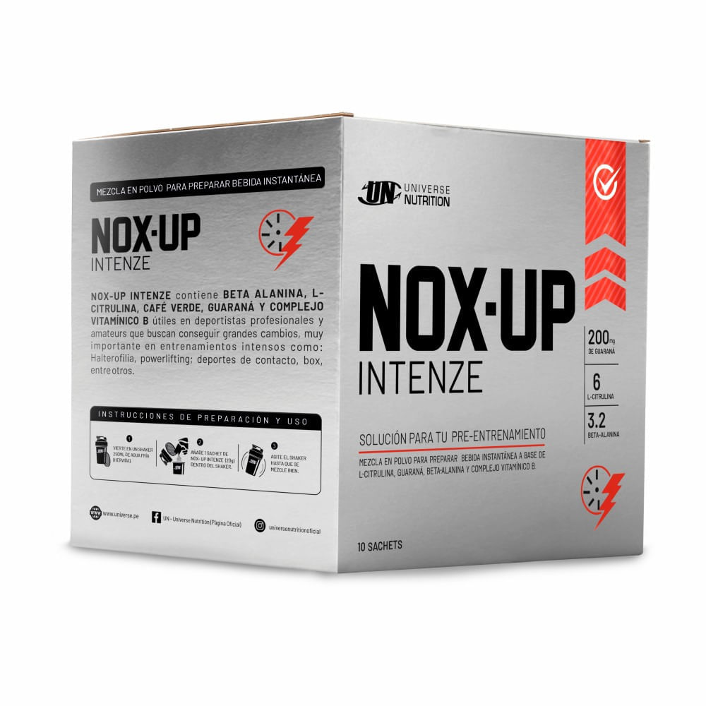 Pre Entreno Universe Nutrition Nox-Up Intenze Caja 10 Unid Mora