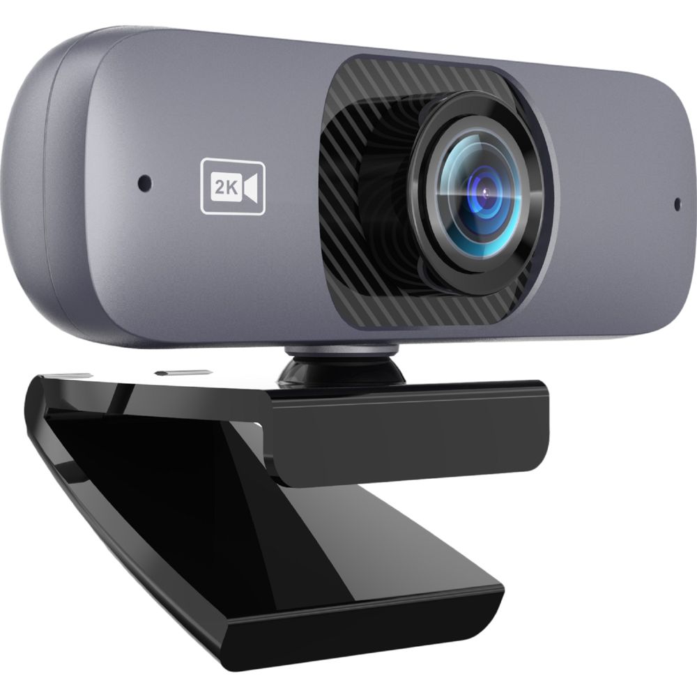 Webcam 2K 1440p QHD Solo Video Sin Micrófono Ideal Laptop - Gris