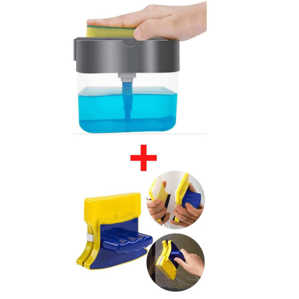 Combo Dispensador para Lavavajilla y Limpiavidrios Magnético