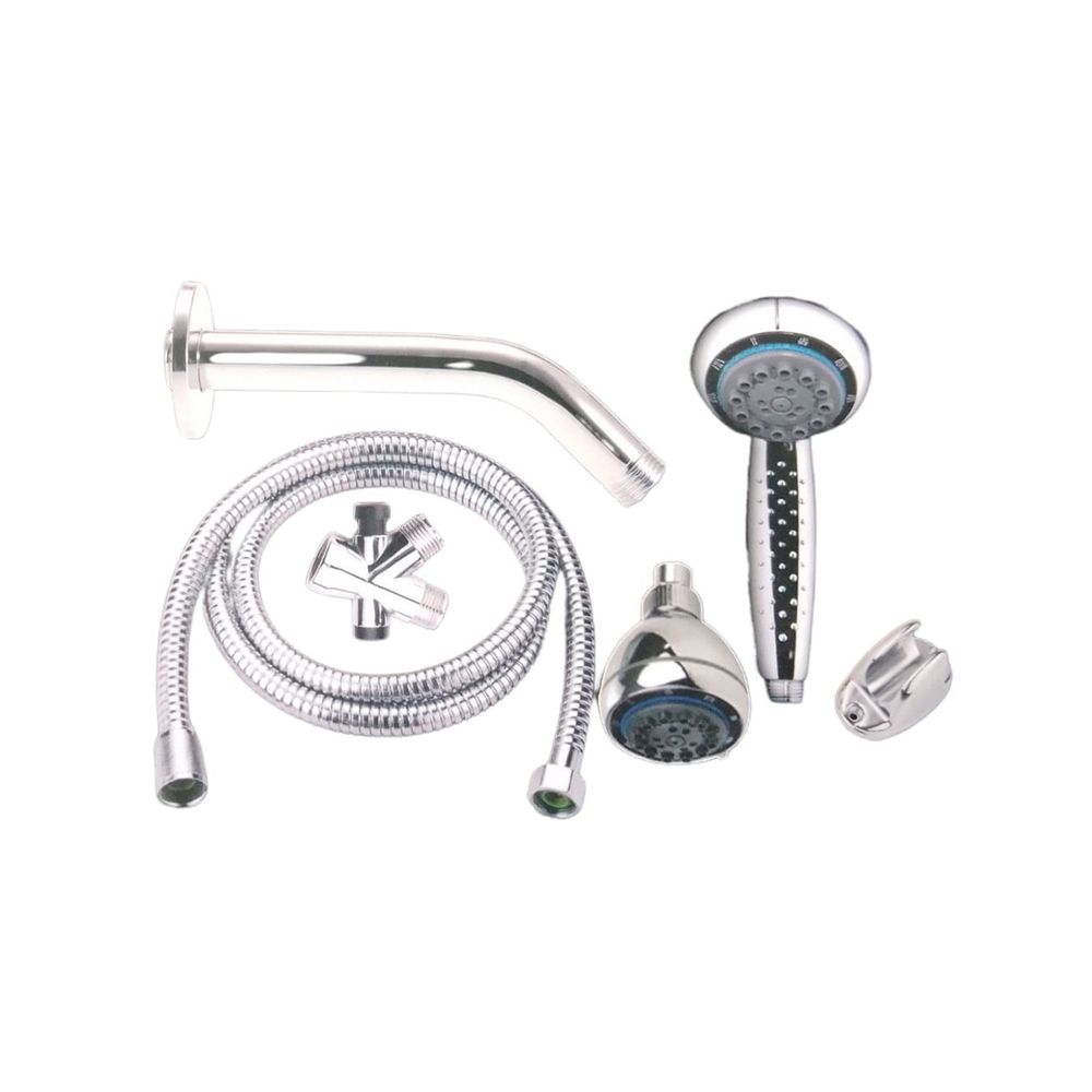 Ducha Fermetal Con Diversor, Ducha Teléfono, Tubo Y Soporte