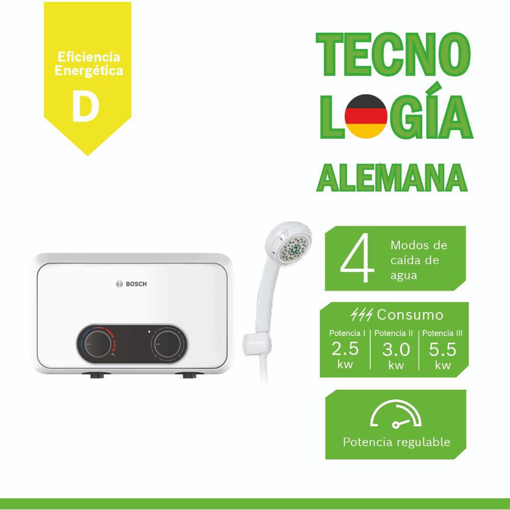 Rapiducha Bosch Advanced 5.5kw + Accesorios