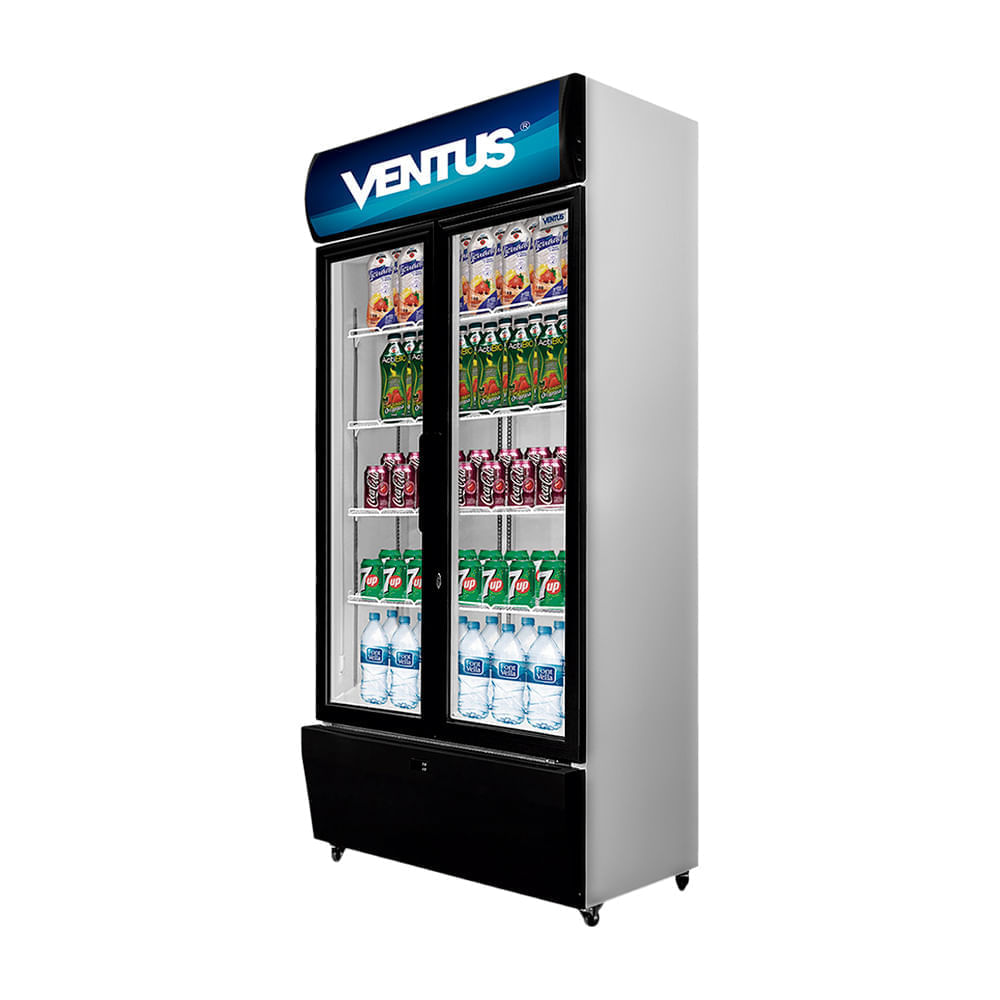 Vitrina Ventus Visi cooler 2 puertas Vc-600l 600 litros Negro