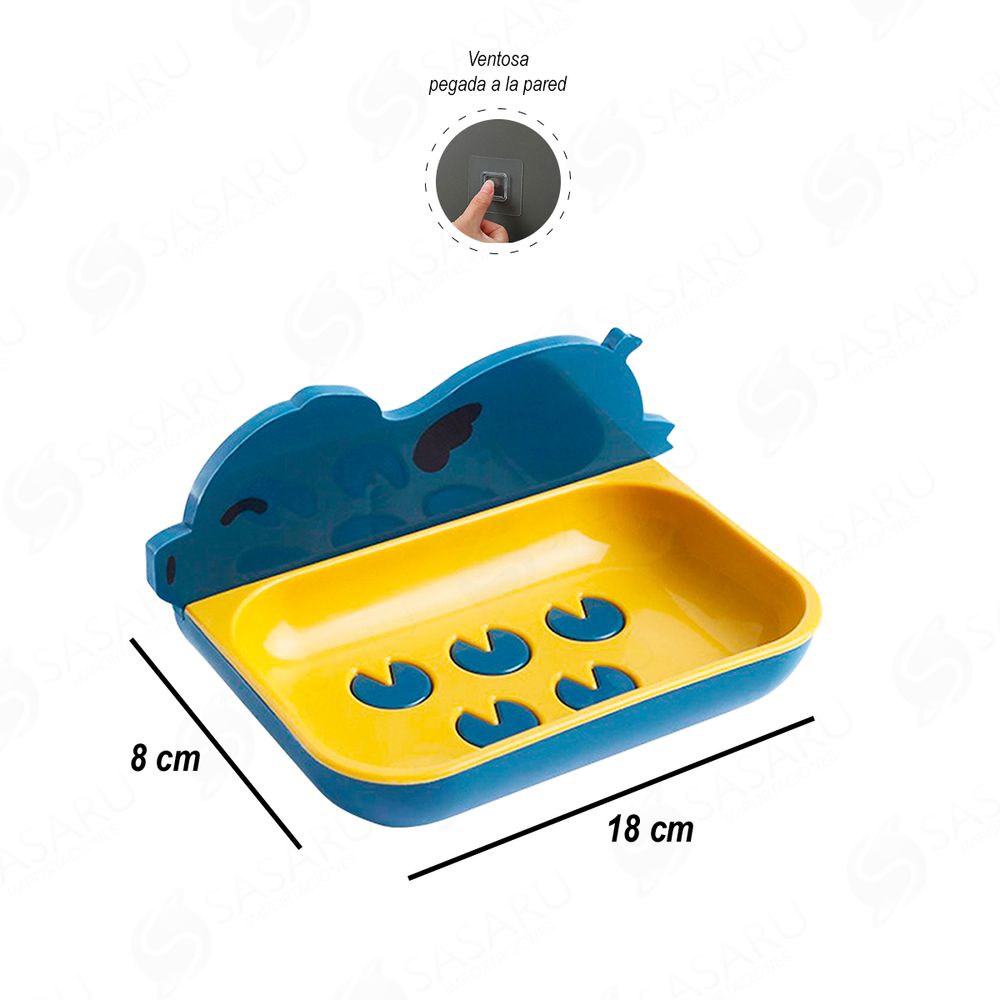 Jabonera con Forma de Cerdo Soporte Antideslizante