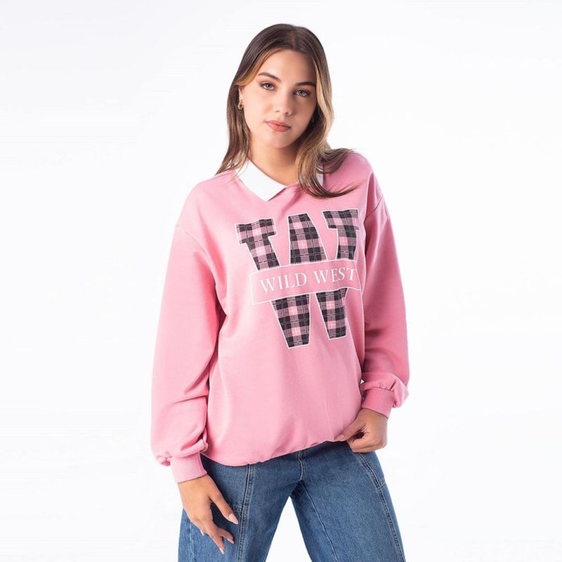 Poleras rosadas best sale para mujer