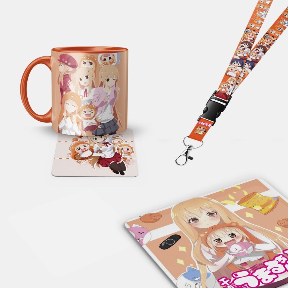 Pack Himouto! Umaru-chan S2: Taza, Mouse Pad, Lanyard, Posavaso