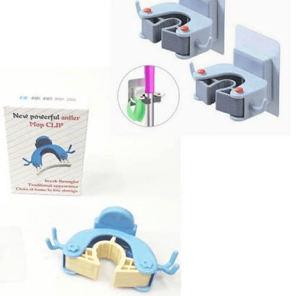 Clip Soporte para Colgar Escobas y Accesorios