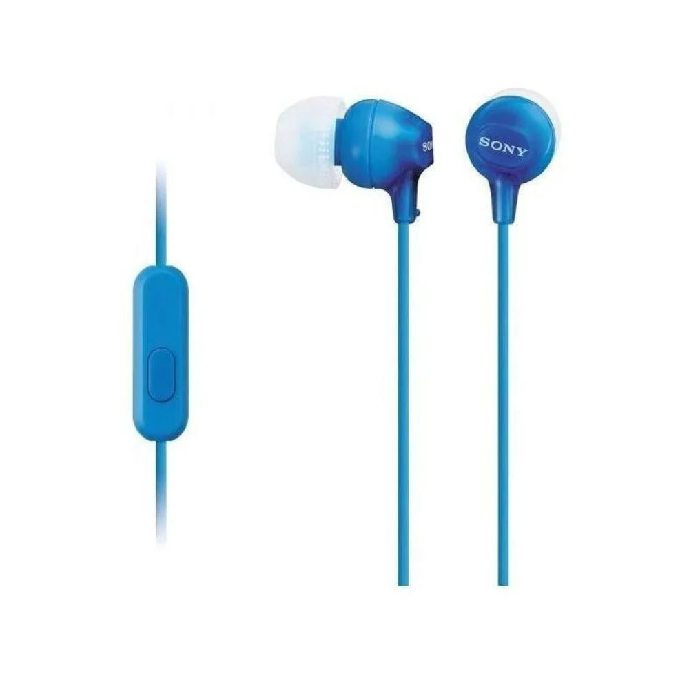 Audífono Sony MDR EX15AP con Micrófono Color Azul