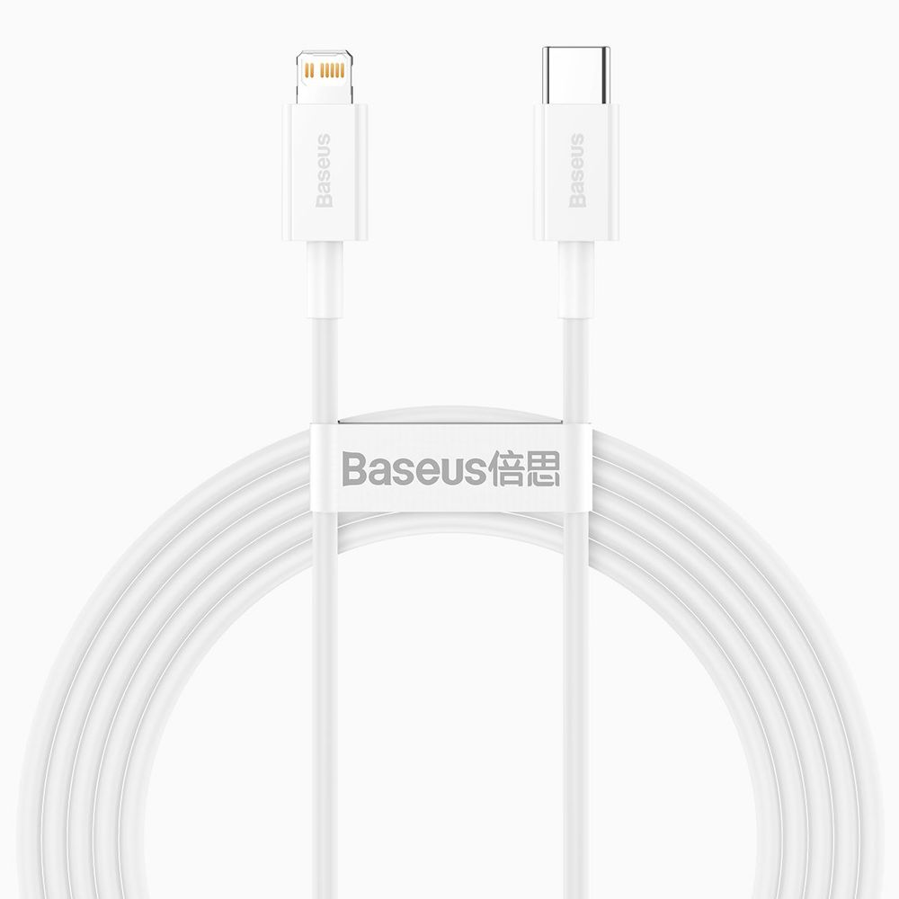 Cable Baseus Tipo C a Lightning para Apple iPhone iPad 2 Metros Blanco