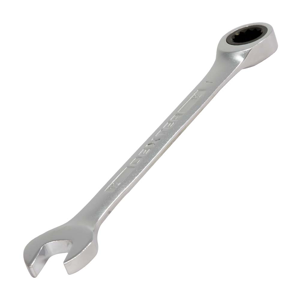 Llave Combinada con Ratchet 12mm Dexter Cromada de Acero
