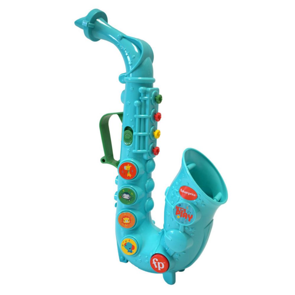 Mi Primer Saxofón Fisher Price Celeste Con Luces Y Sonido Dfp006L