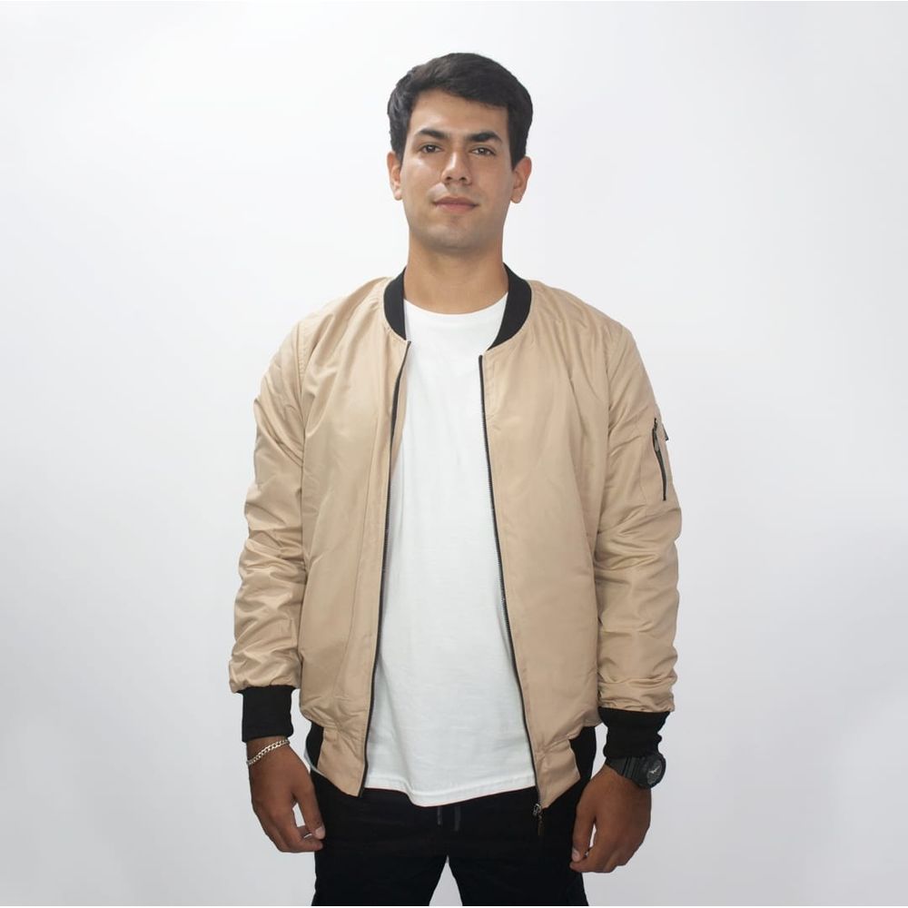 Casaca Dexmen Bomber Jacket Beige Talla M | Oechsle