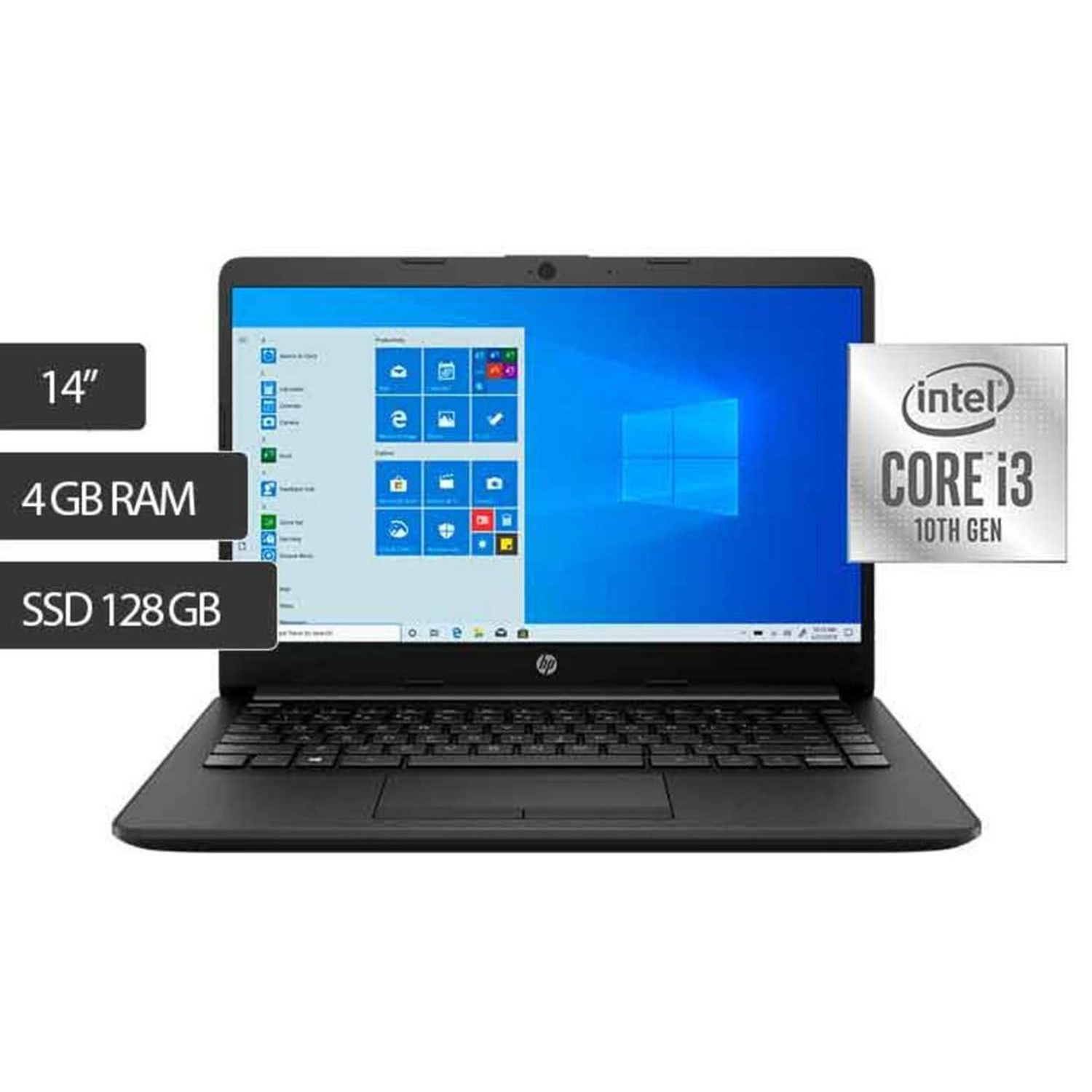 Notebook Hp 14 Cf2513la 14 Intel Core I3 10ma Generación 4gb 128gb Ssd I Oechsle Oechsle 8576