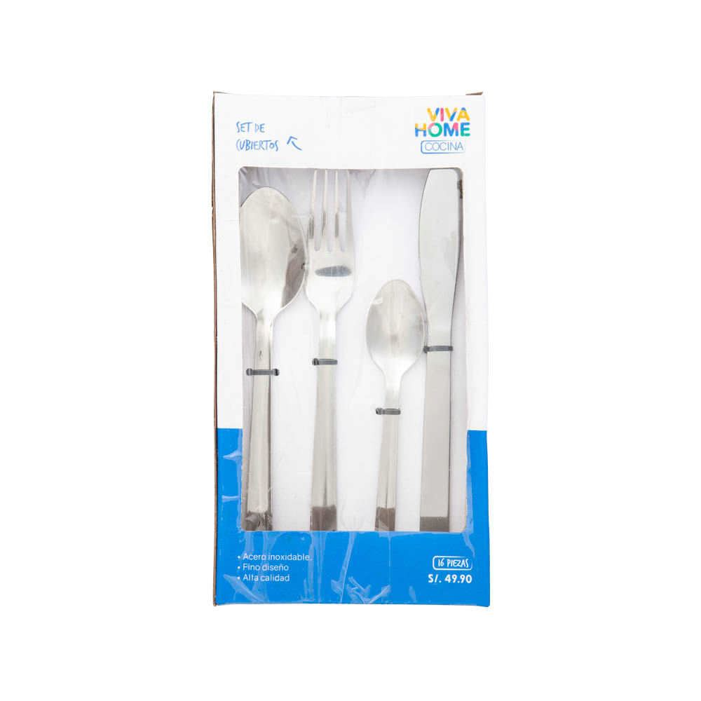Set de Cubiertos VIVA HOME Paquete 16un