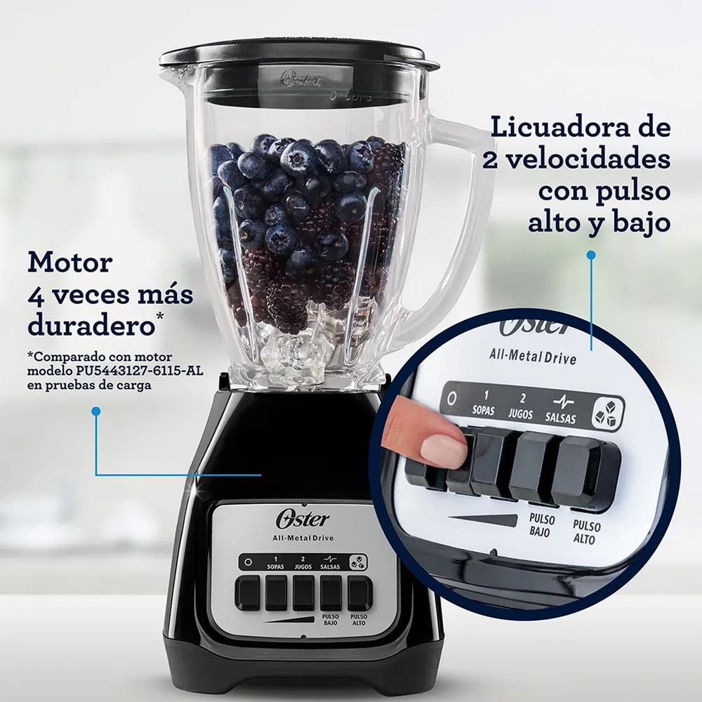 Licuadora Oster 6 Velocidades Vaso de Vidrio