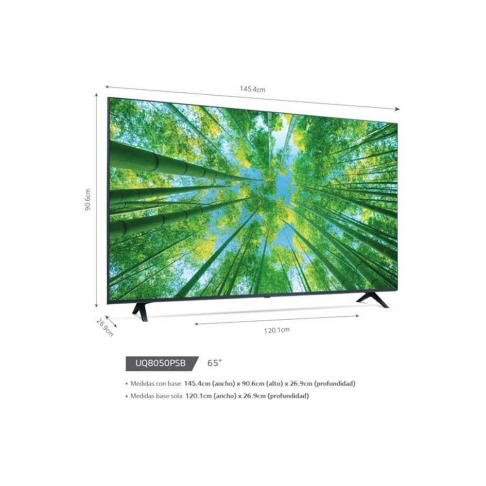 Televisor Lg Uhd 4k 65"" Smart Tv 65UQ8050PSB (2022) Con Thinq AI