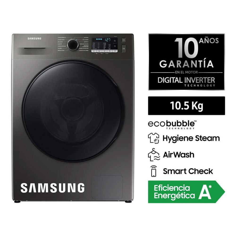 Lavadora Samsung Eco Bubble™ 10.5 Kg - WW10TA046BX