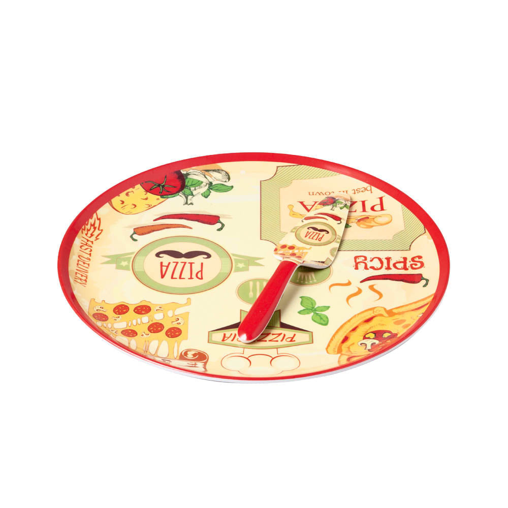 Fuente de Pizza + Espátula Melamina VIVA HOME