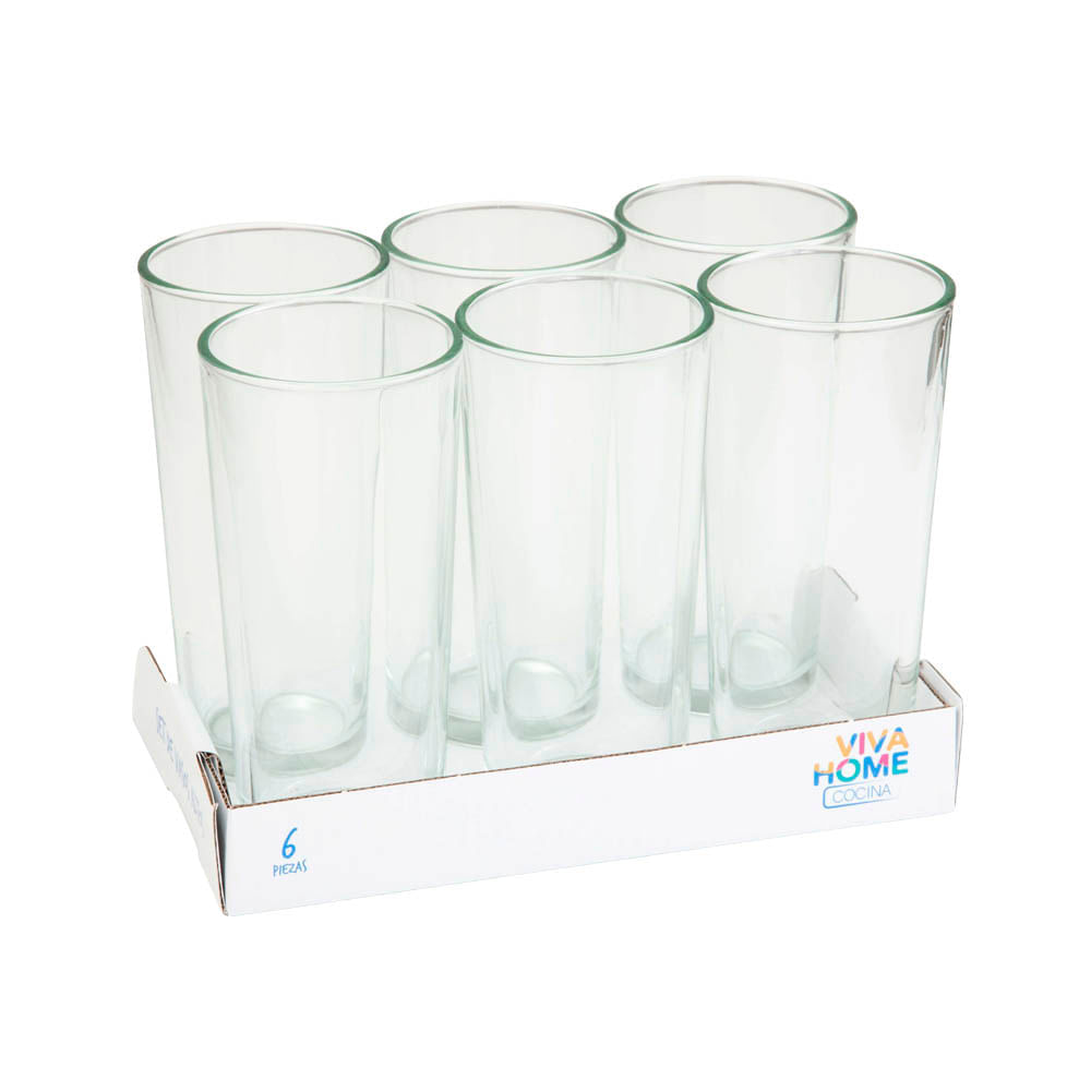 Set de Vasos Altos VIVA HOME Caja 6un 160x185x190mm