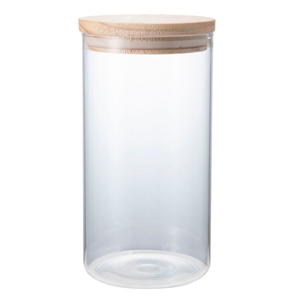 Canister de Vidrio VIVA HOME con Tapa de Madera 700ml