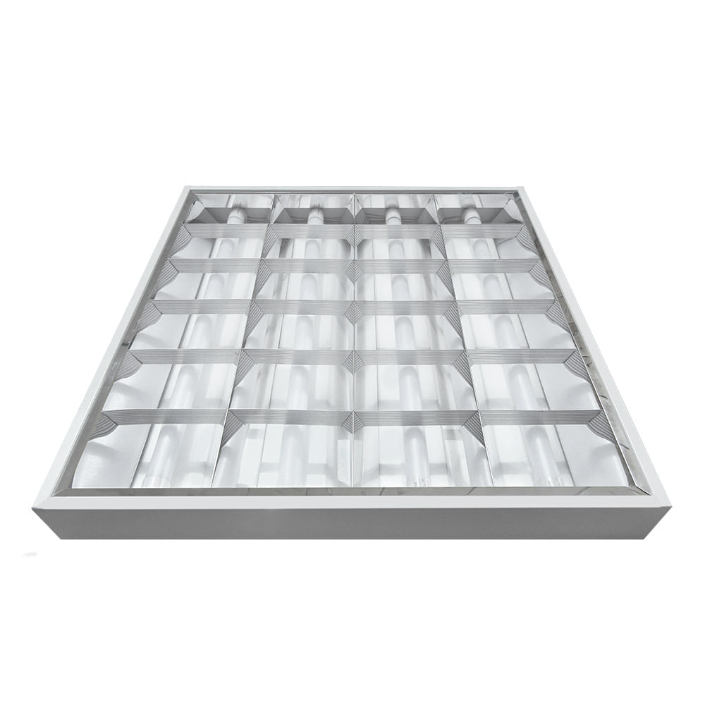 Rejilla adosable para tubo LED 4x9W con lámpara
