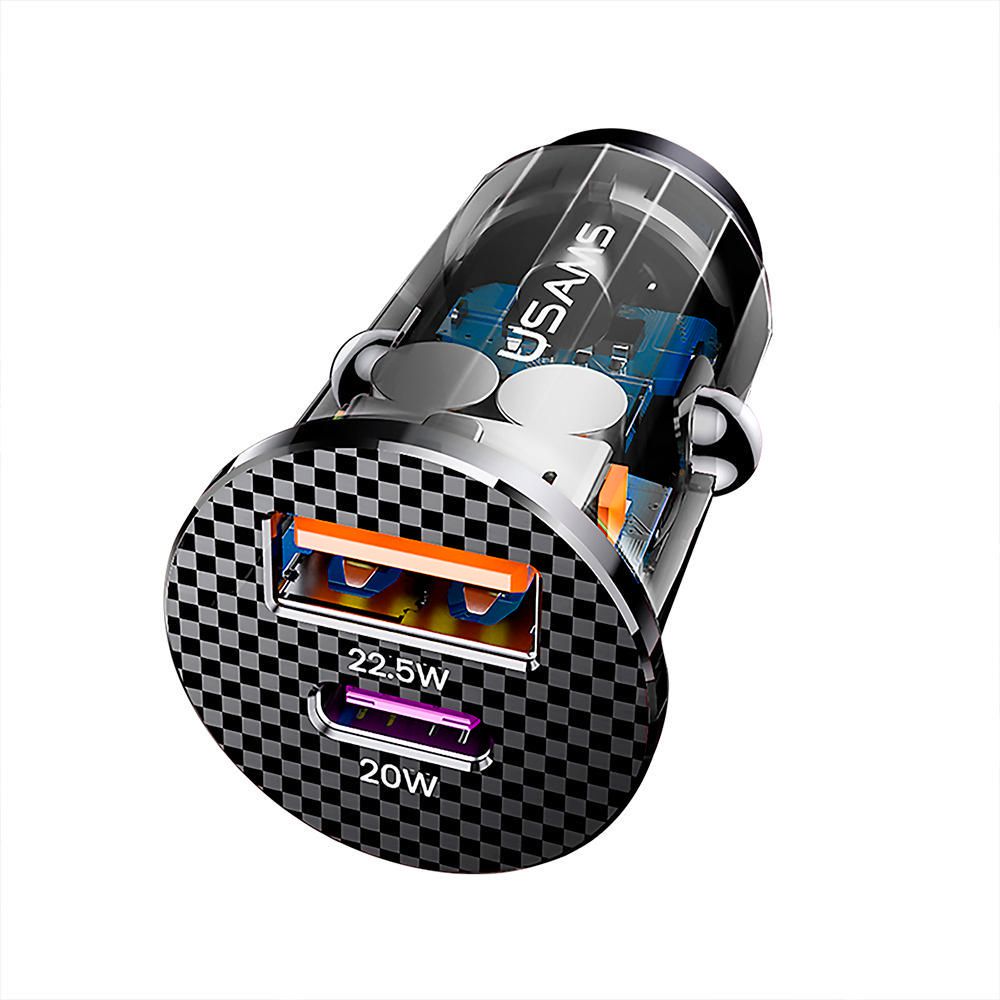 Cargador Celular para Auto Rapido 42.5w Qc+pd Negro