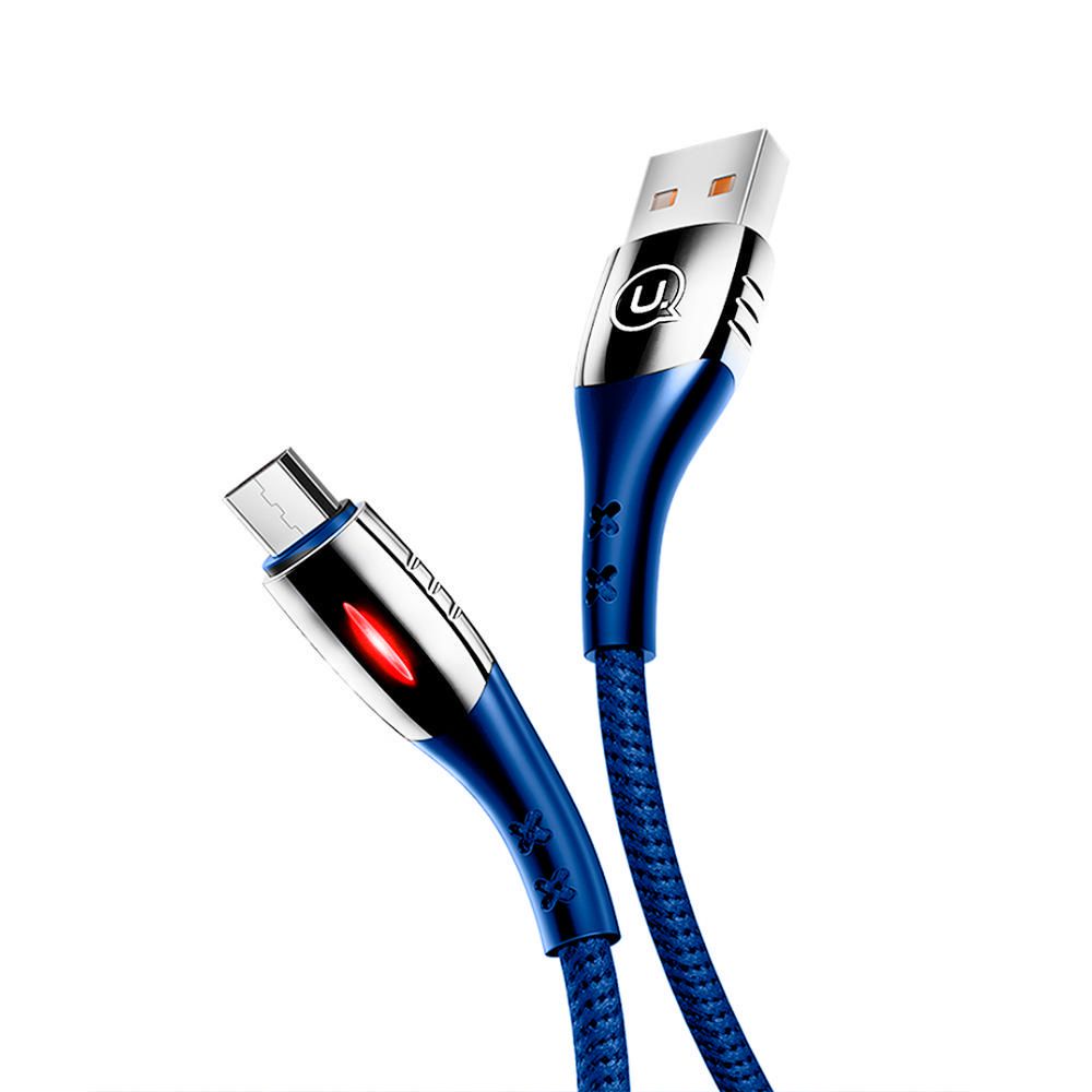 Cable Celular Micro a USB 1.20m Tejido Azul