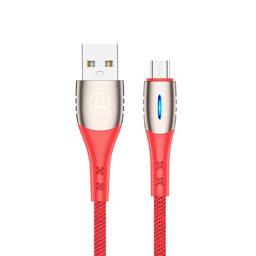 Cable Celular Micro a USB 1.20m Tejido Rojo