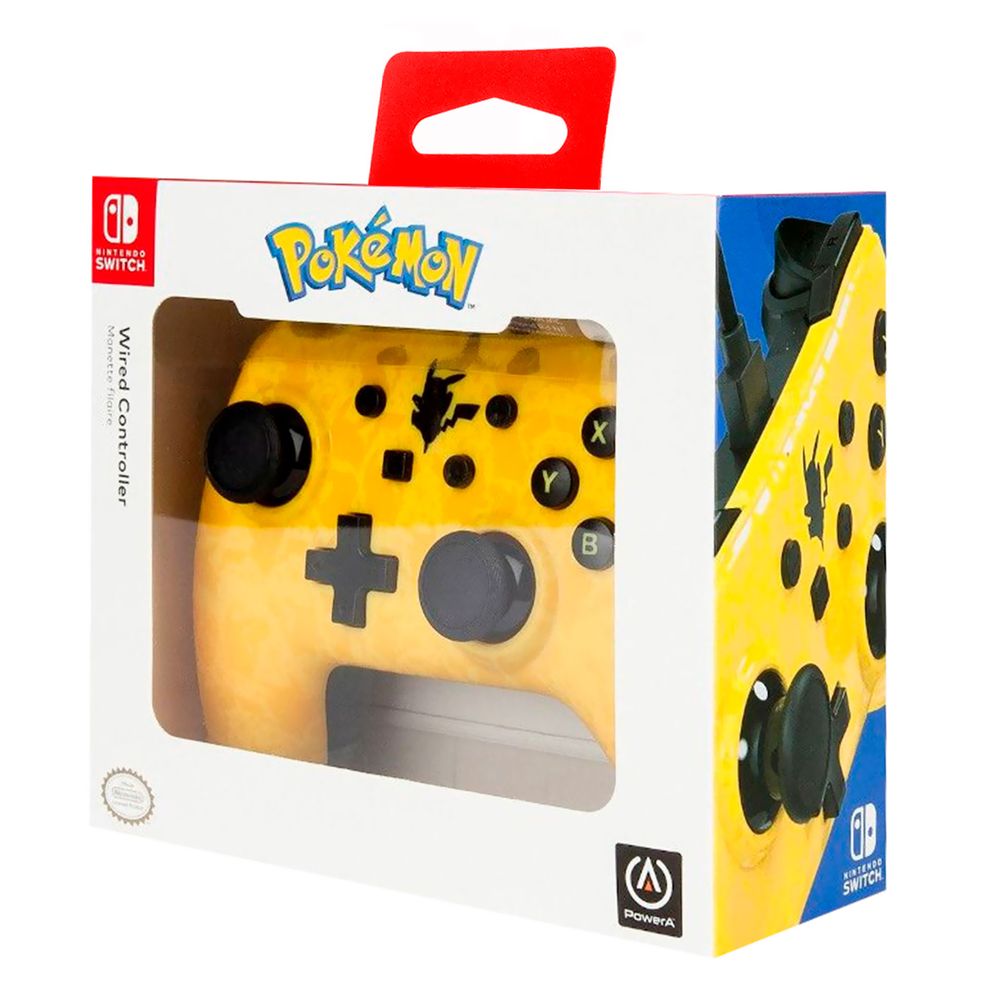 Mando Pro Nintendo Switch PowerA con Cable Pixel Pikachu