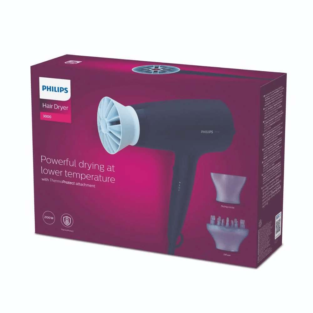 Secadora De Cabello Philips 2100w Con Difusor BHD360 Oechsle