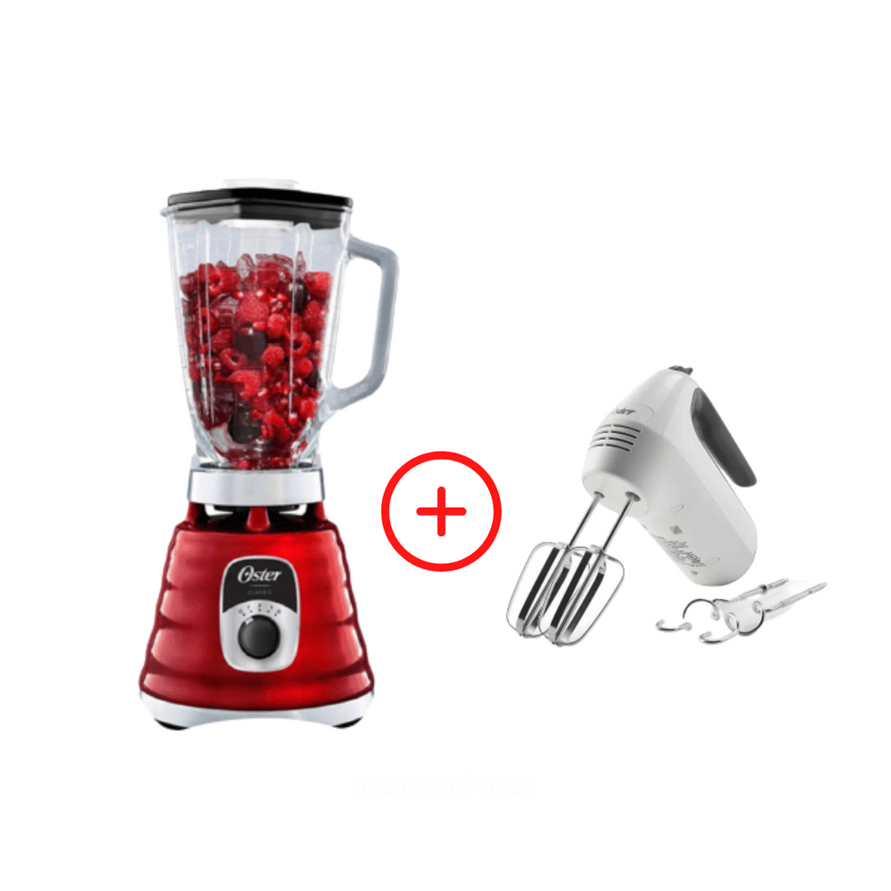 Combo Licuadora Clásica Velocidades Batidora de Mano con