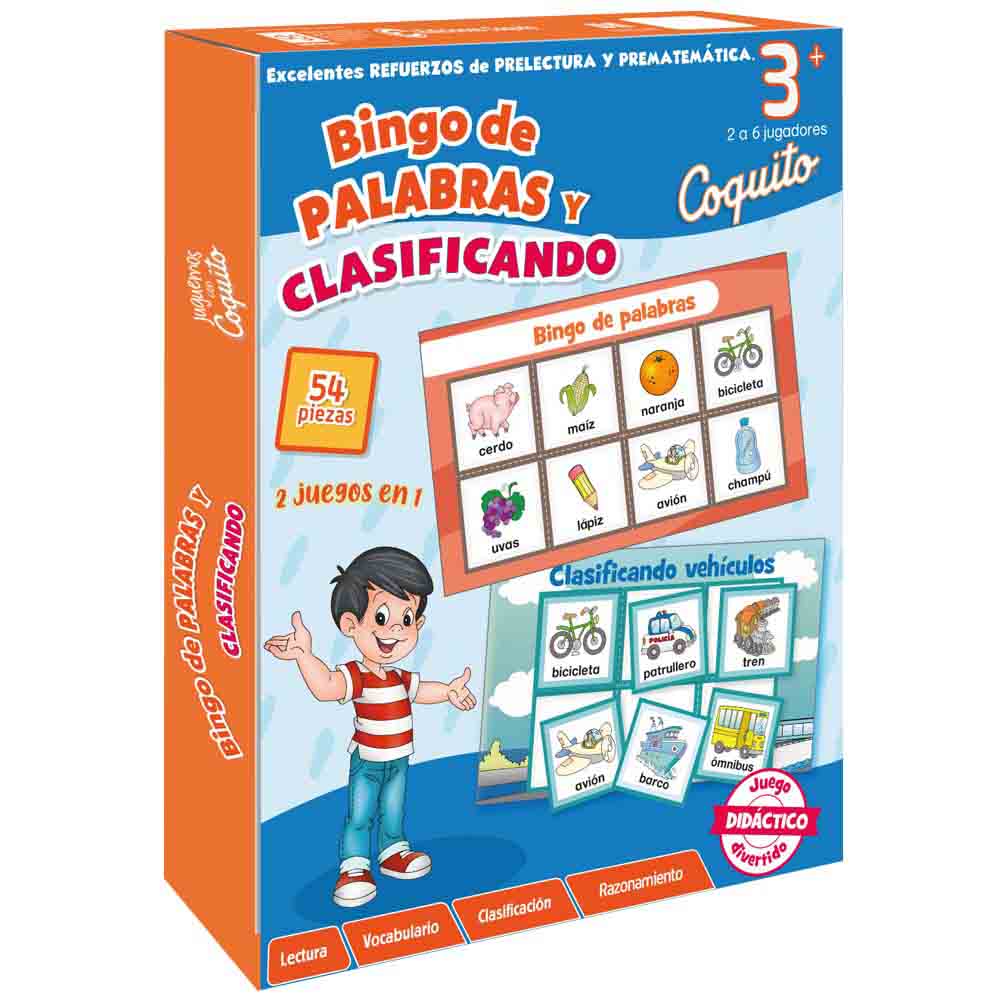 Libro COQUITO Bingo de Palabras y Clasificando