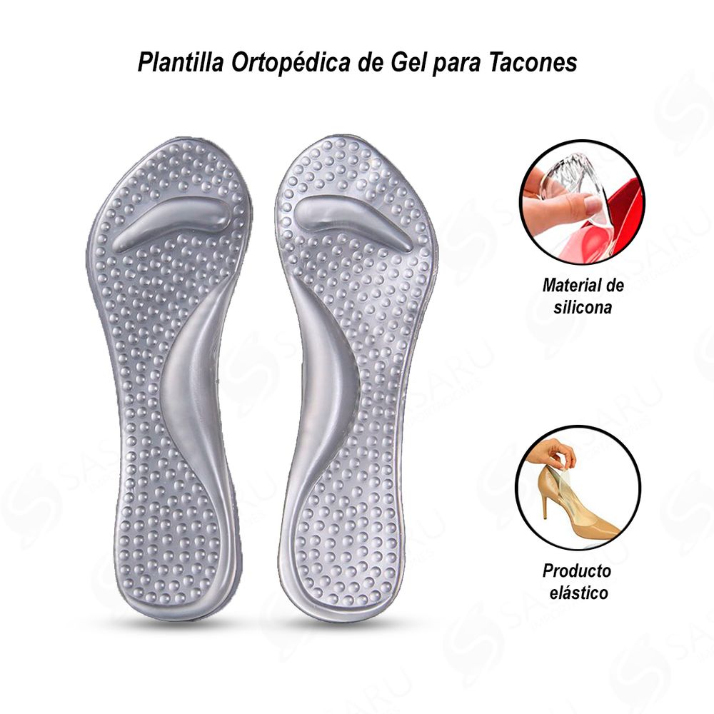 Plantilla Ortopédica de Gel para Tacones