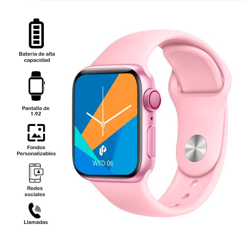 Pack Smartwatch T900 Pro Max Serie 8 Rosa + Audifonos Bluetooth F9-5