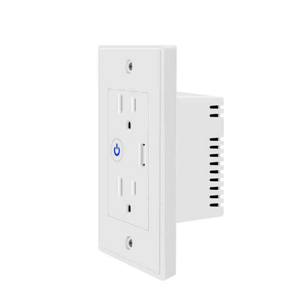 Tomacorriente de Pared Inteligente USB WiFi Blanco