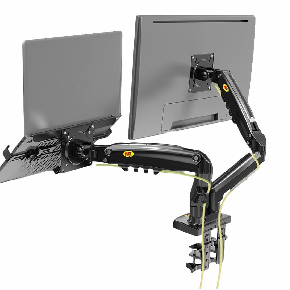 Rack soporte Doble Hidráulico Para Monitor y Laptop