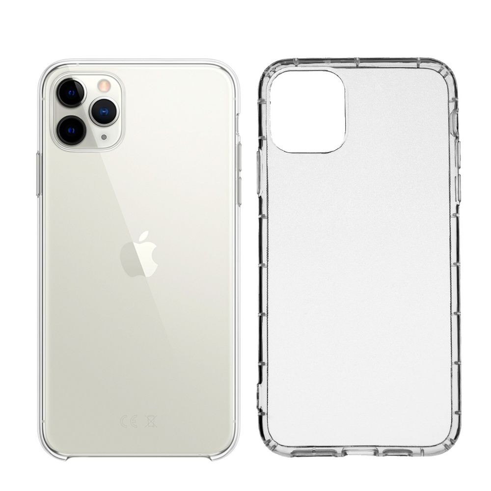 Case Funda iPhone 11 Pro Max transparente + Aro Sujetador GENERICO