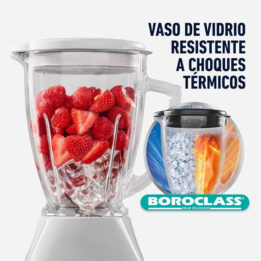 Licuadora vaso de vidrio 2 vel blanca