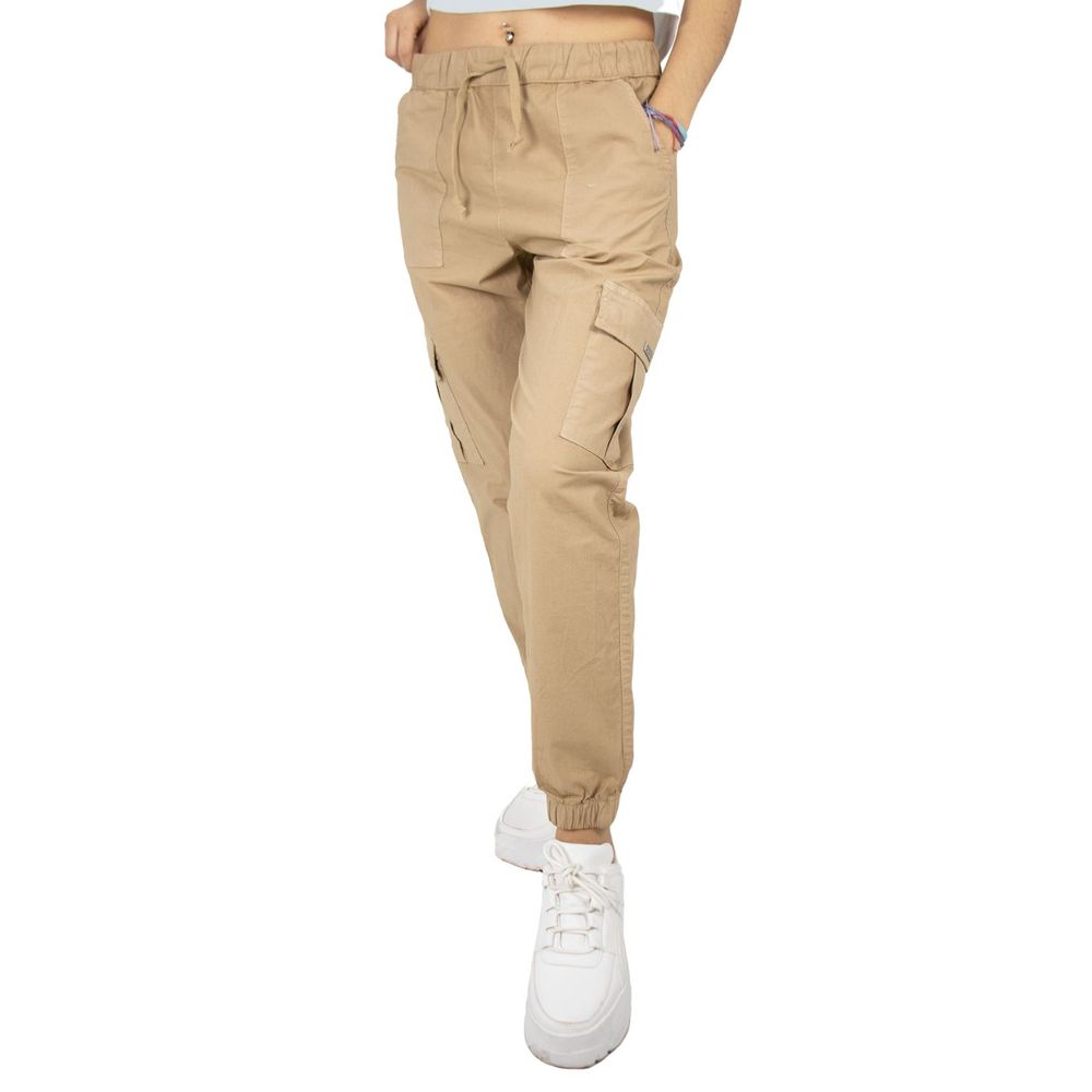 Pantalones Cargo Color Beige Dama