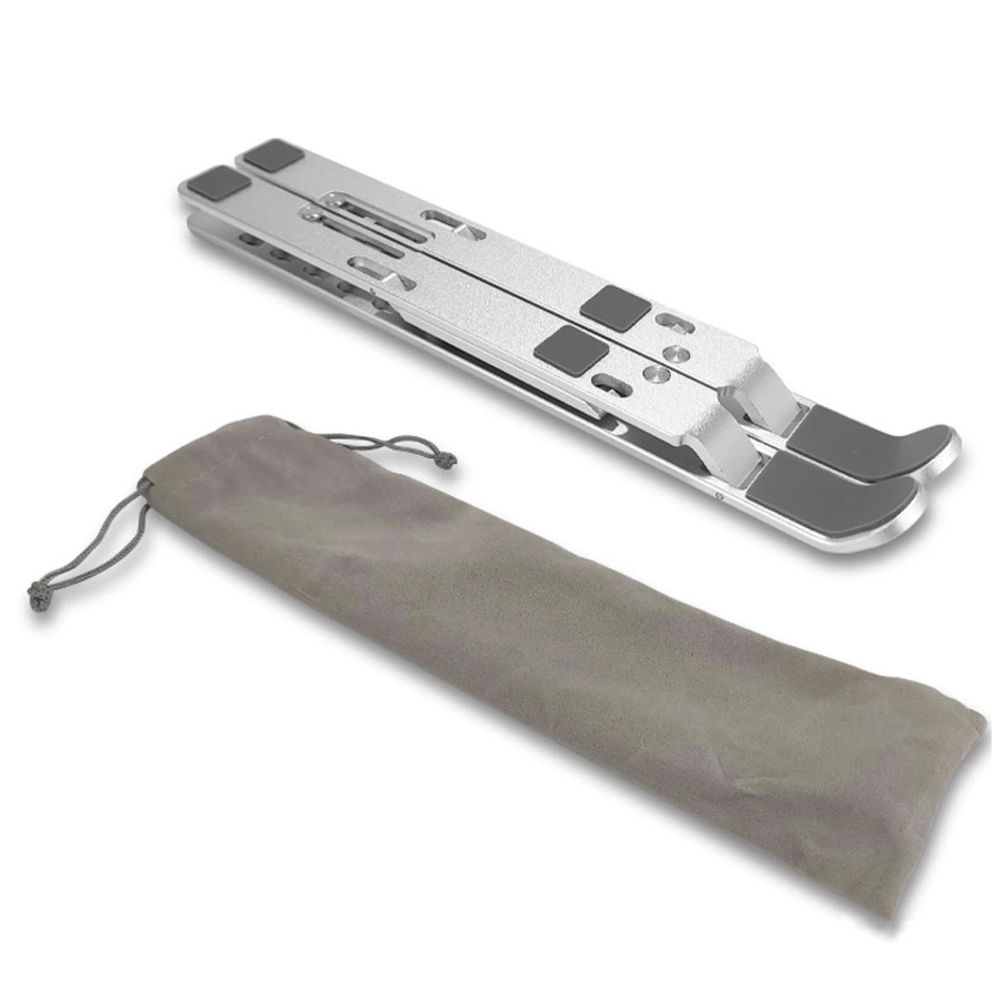 Soporte S&T HS-Z34FLS de Aluminio Para Laptop Portátil Plegable Ajustable Silver