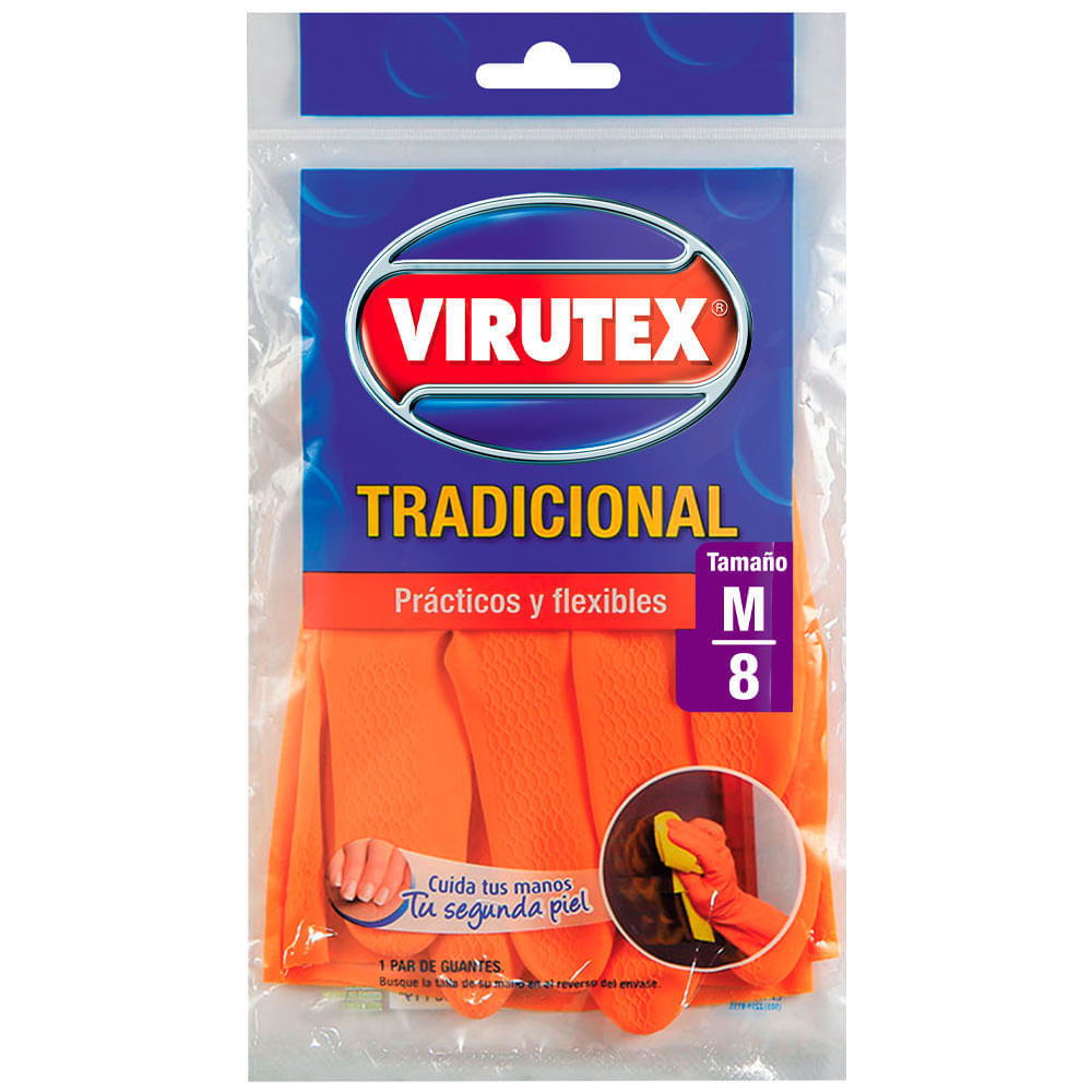 Guante Tradicional VIRUTEX Mediano Naranja