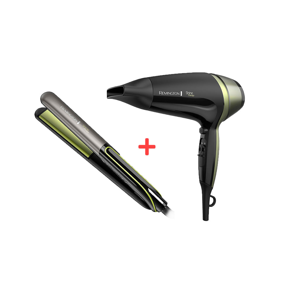 Secadora mas Alisadora Shine Therapy Remington S12A-D13A Negro