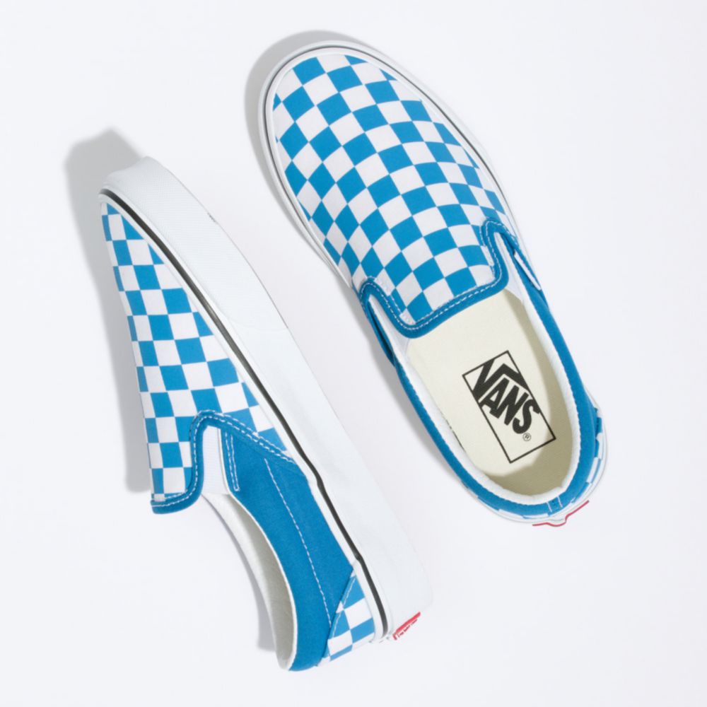 Vans slip cheap on mujer azul