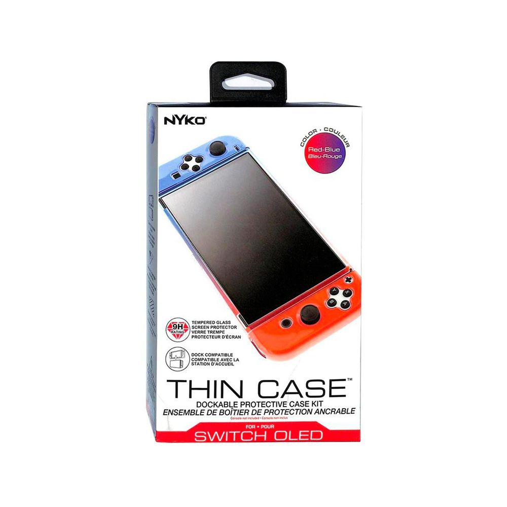 Estuche Thin Case Nyko Nintendo Switch Oled Red Blue