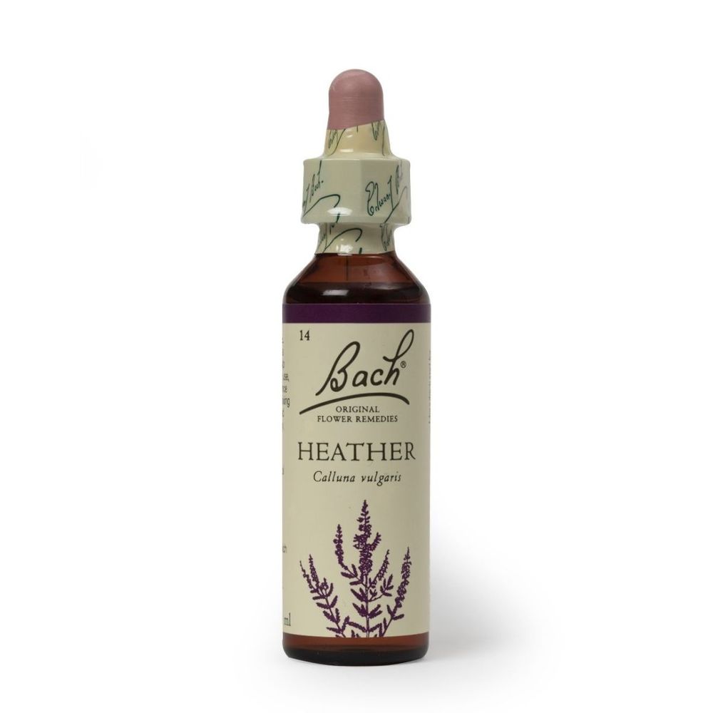 Esencia de Flores de Bach Heather 20ml ara las Personas Egocéntricas que No Saben Estar Solas.