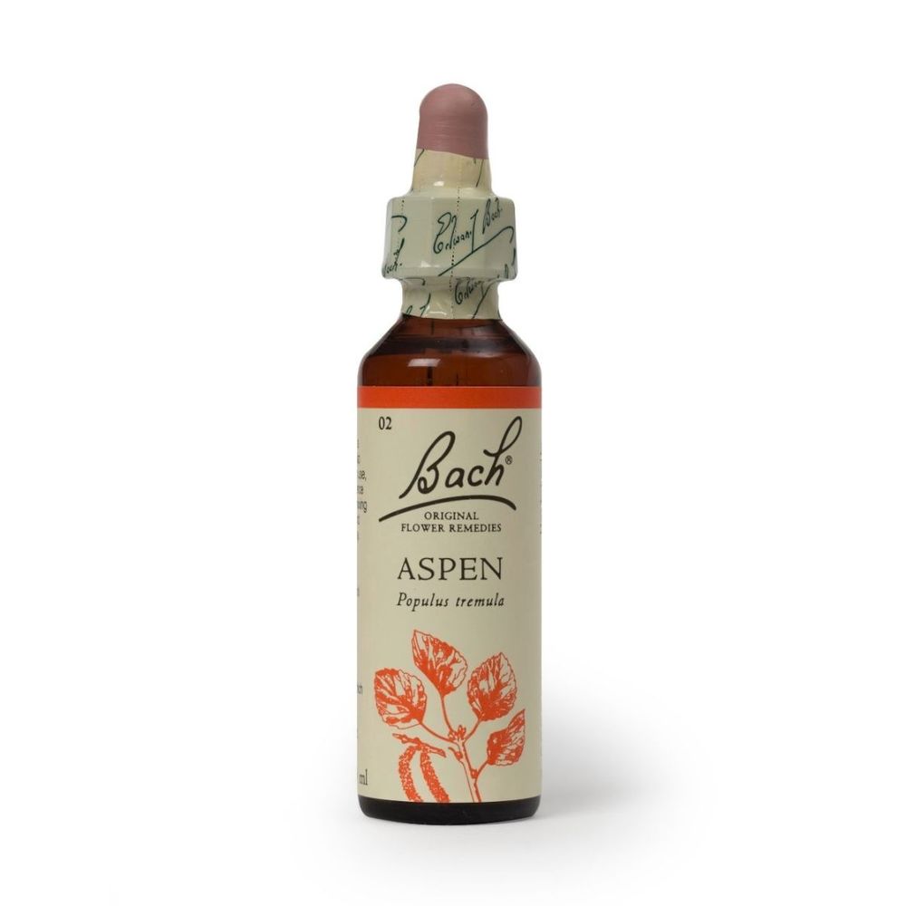 Esencia de Flores de Bach Aspen en gotas 20ml para el Miedo a lo Desconocido.