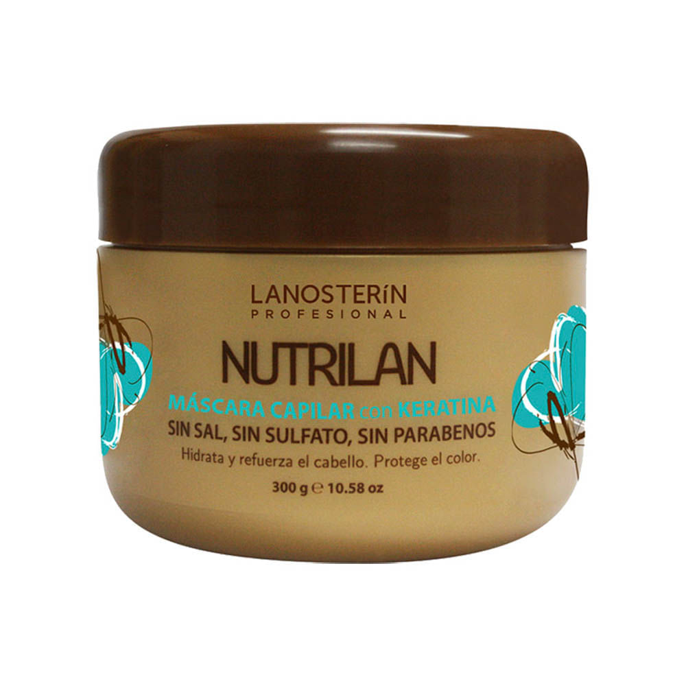 Mascarilla Capilar Lanosterin Nutrilan con Keratina - Pote 300 G