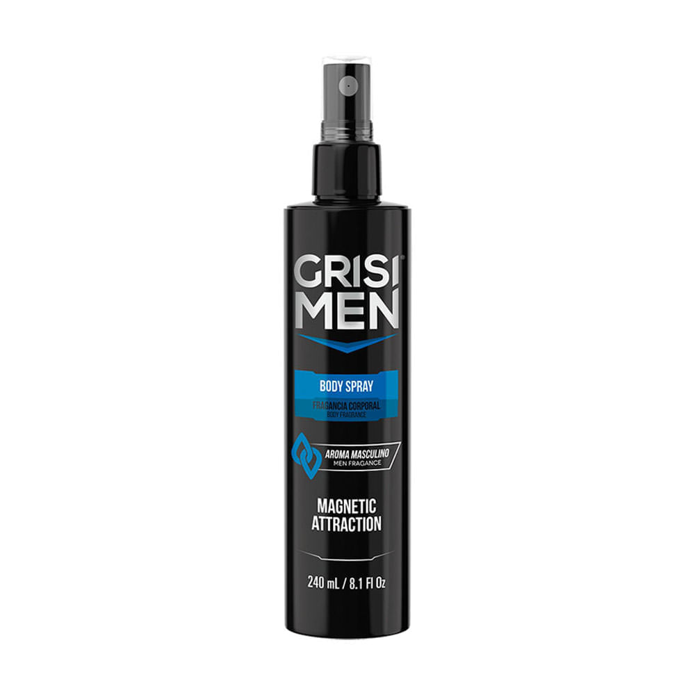 Body Spray Grisi Men Magnetic - Frasco 240ML