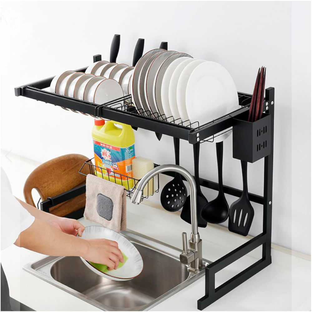 Escurridor y Organizador de Platos 85 cm para Cocina Negro I Oechsle -  Oechsle