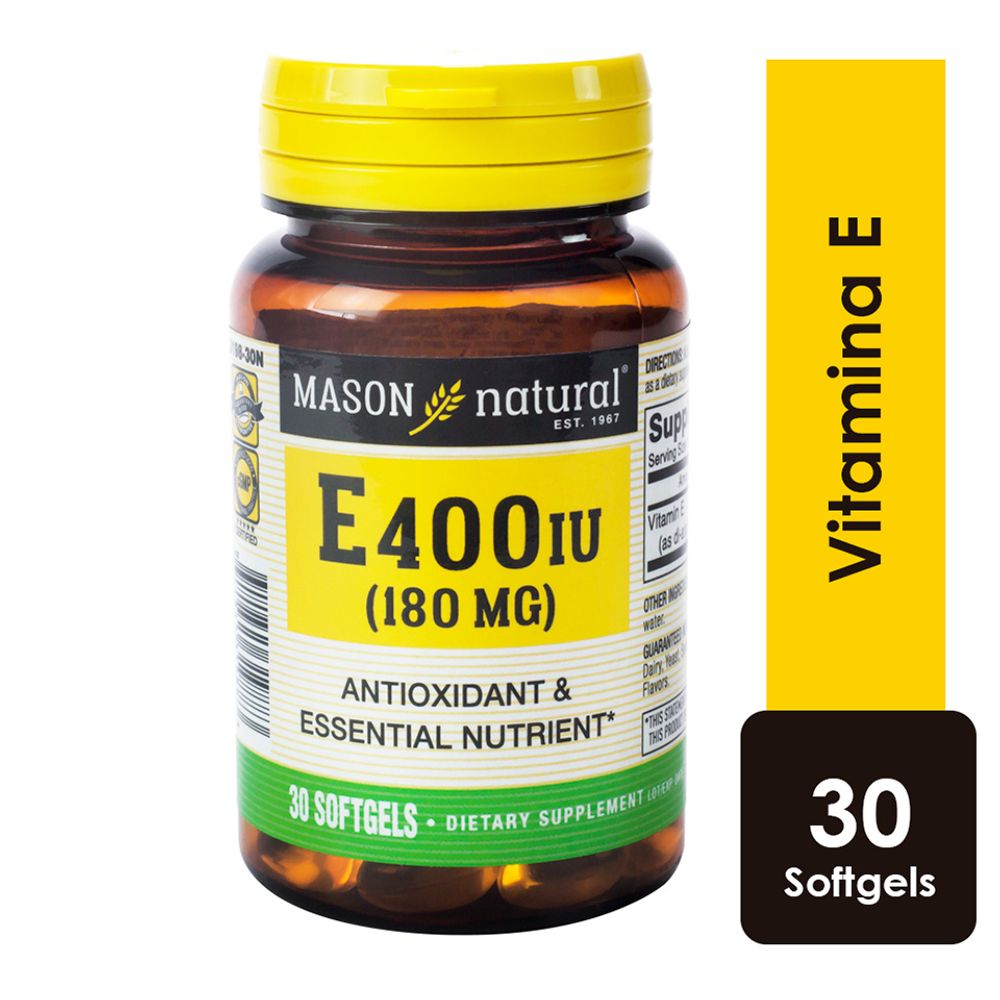 Vitamina E Mason Natural 400UI Cápsulas Blandas